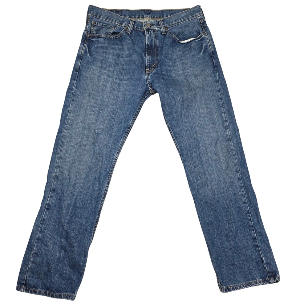 Levi Strauss Co Mens Jeans 505 Straight Fit Size 34x30 Blue Denim *Measured